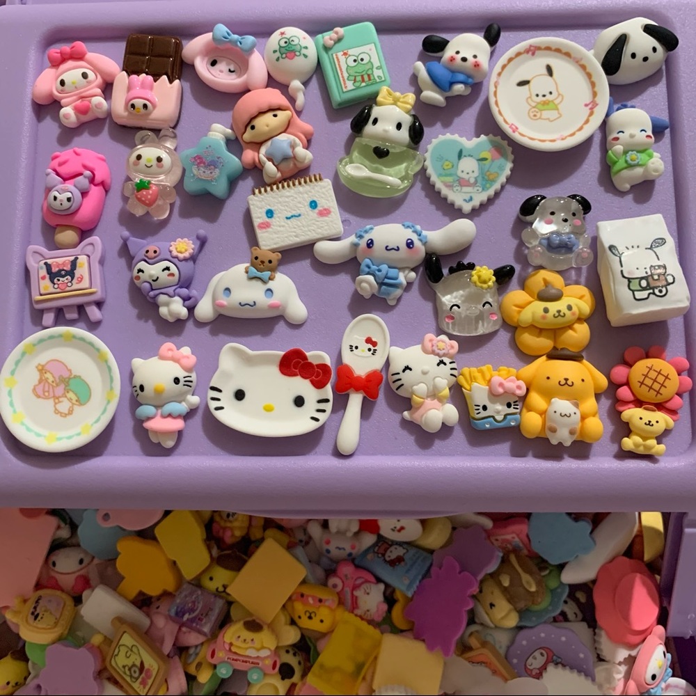 Scoop of 30 Hello Kitty Sanrio Inspired Charms for DIYs